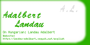 adalbert landau business card